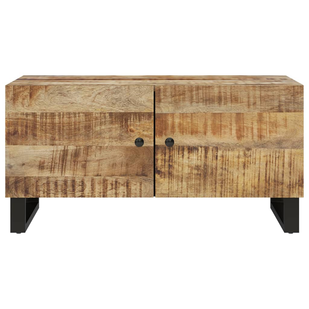 Salontafel 80X50X40 Cm Massief Mangohout En Bewerkt Hout Lichthout
