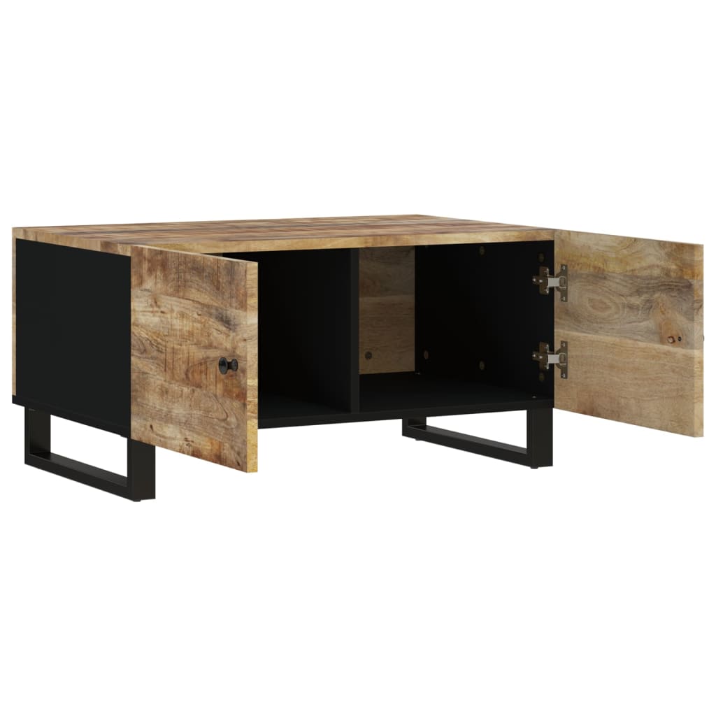 Salontafel 80X50X40 Cm Massief Mangohout En Bewerkt Hout Lichthout