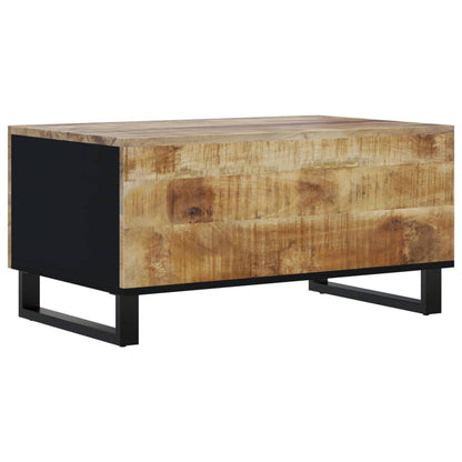 Salontafel 80X50X40 Cm Massief Mangohout En Bewerkt Hout Lichthout