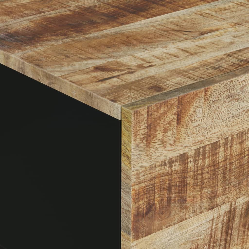 Salontafel 80X50X40 Cm Massief Mangohout En Bewerkt Hout Lichthout