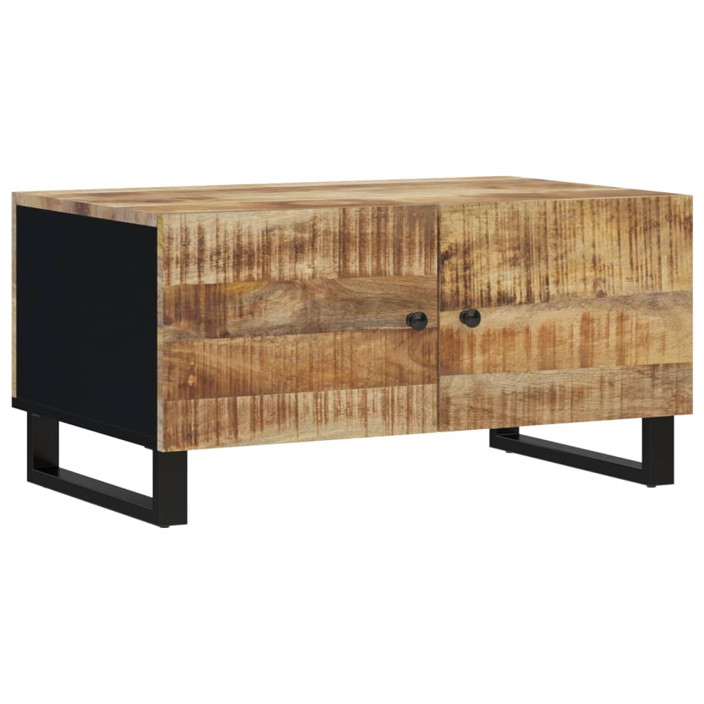 Salontafel 80X50X40 Cm Massief Mangohout En Bewerkt Hout Lichthout