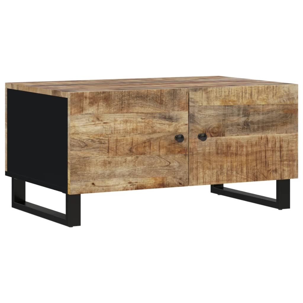 Salontafel 80X50X40 Cm Massief Mangohout En Bewerkt Hout Lichthout