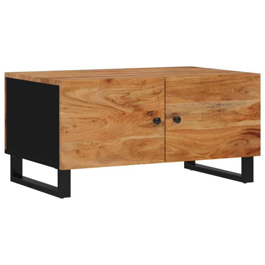 Salontafel 80X50X40 Cm Massief Acaciahout En Bewerkt Hout Bruin