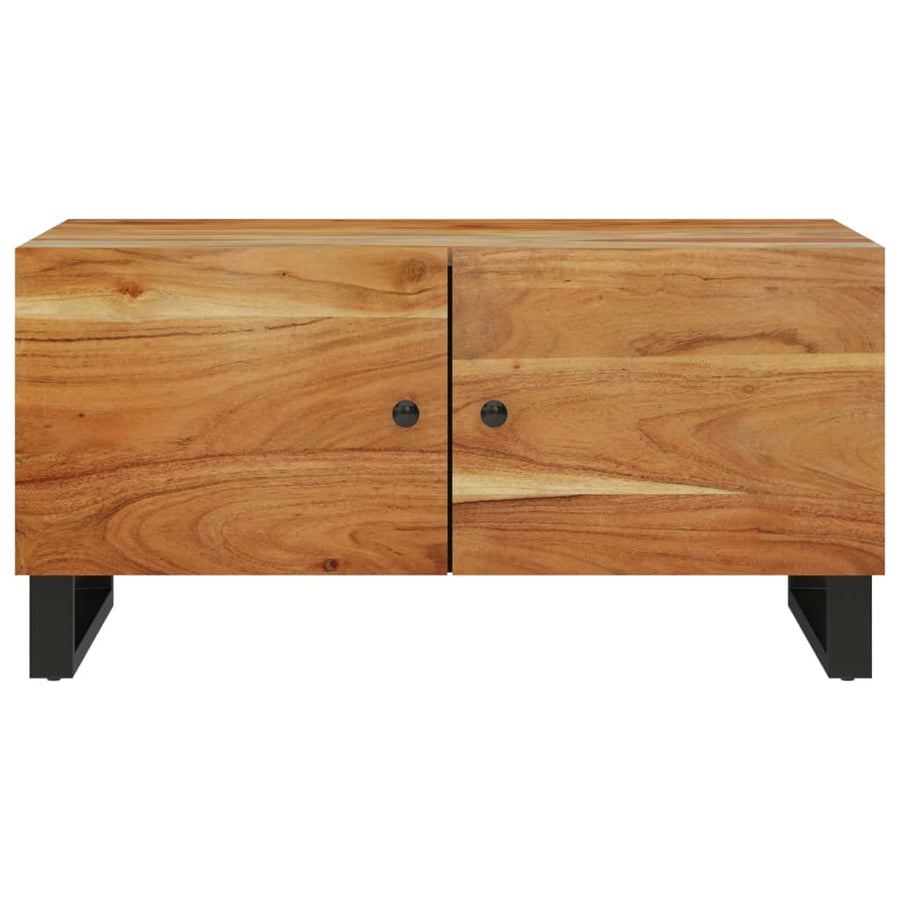 Salontafel 80X50X40 Cm Massief Acaciahout En Bewerkt Hout Bruin