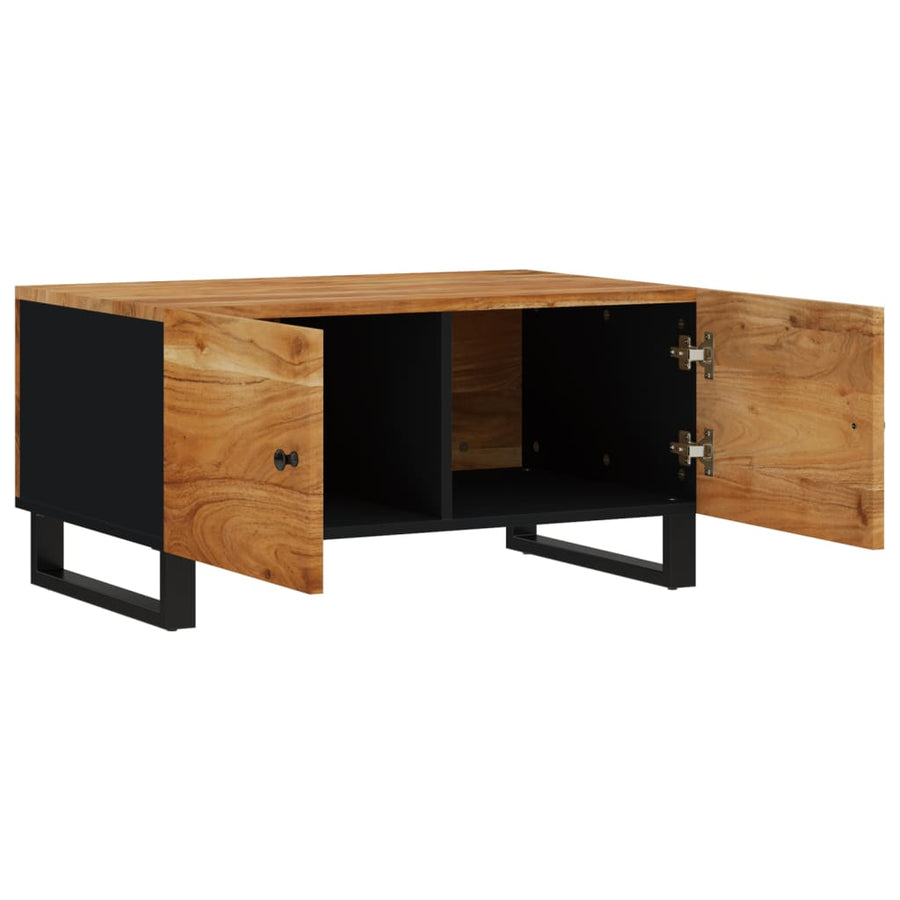 Salontafel 80X50X40 Cm Massief Acaciahout En Bewerkt Hout Bruin