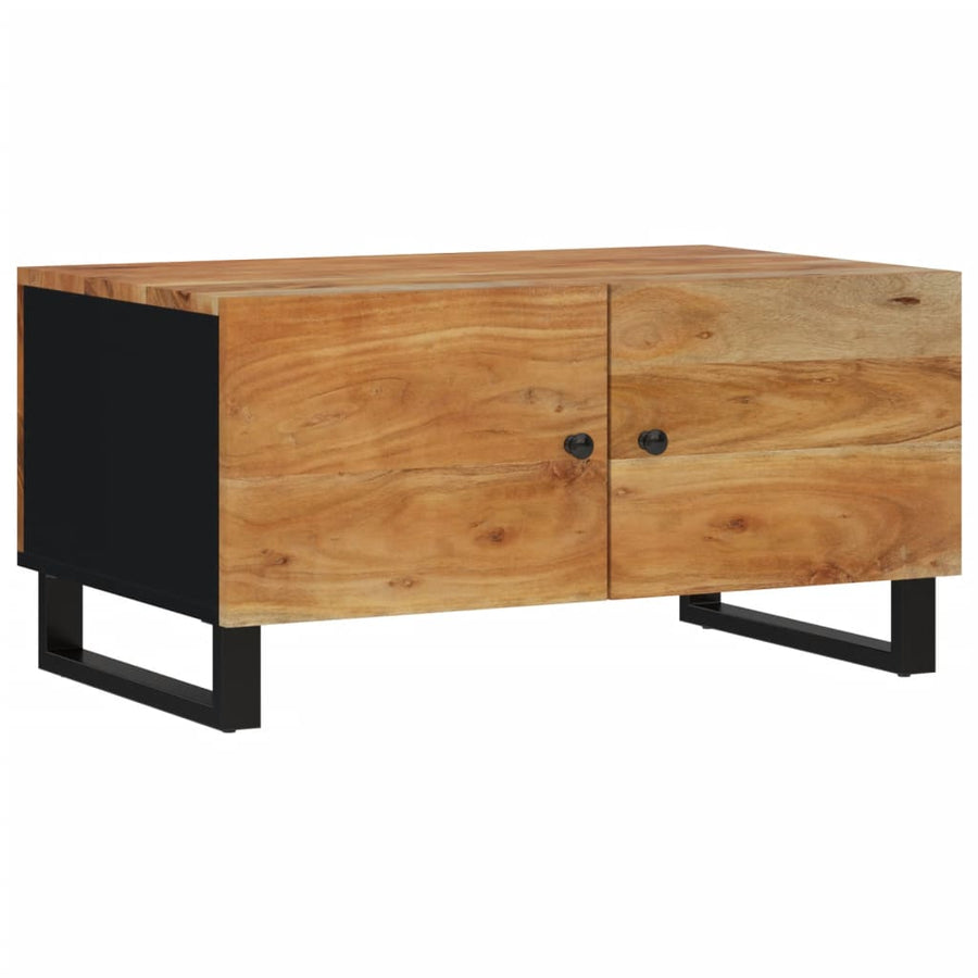 Salontafel 80X50X40 Cm Massief Acaciahout En Bewerkt Hout Bruin