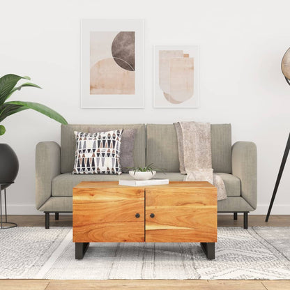 Salontafel 80X50X40 Cm Massief Acaciahout En Bewerkt Hout Bruin