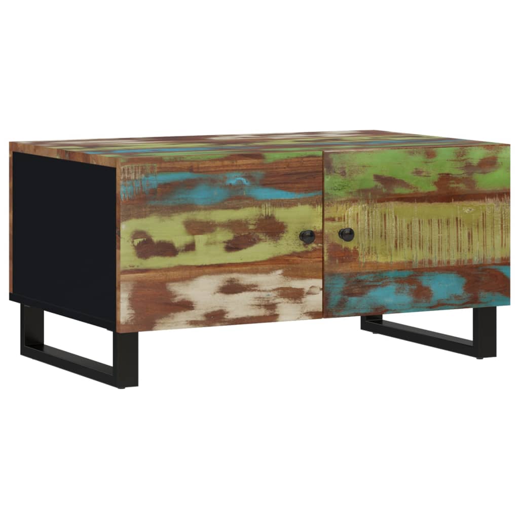 Salontafel 80X50X40 Cm Massief Gerecycled Hout En Bewerkt Hout
