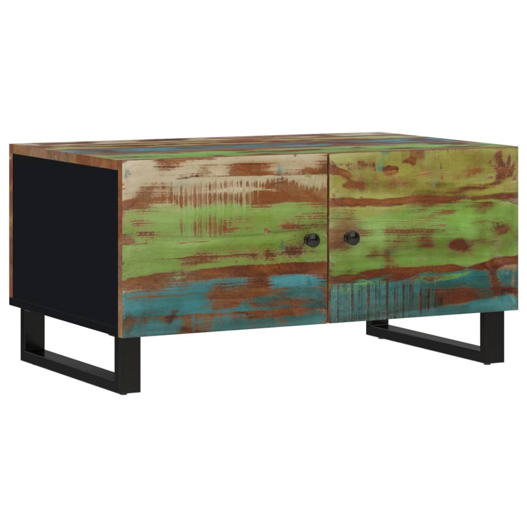 Salontafel 80X50X40 Cm Massief Gerecycled Hout En Bewerkt Hout