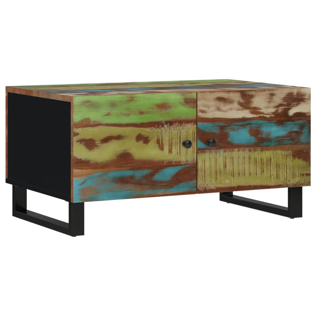 Salontafel 80X50X40 Cm Massief Gerecycled Hout En Bewerkt Hout