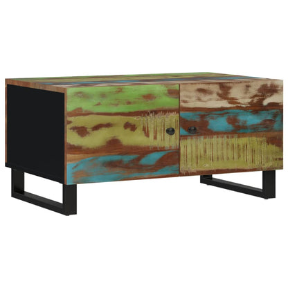 Salontafel 80X50X40 Cm Massief Gerecycled Hout En Bewerkt Hout