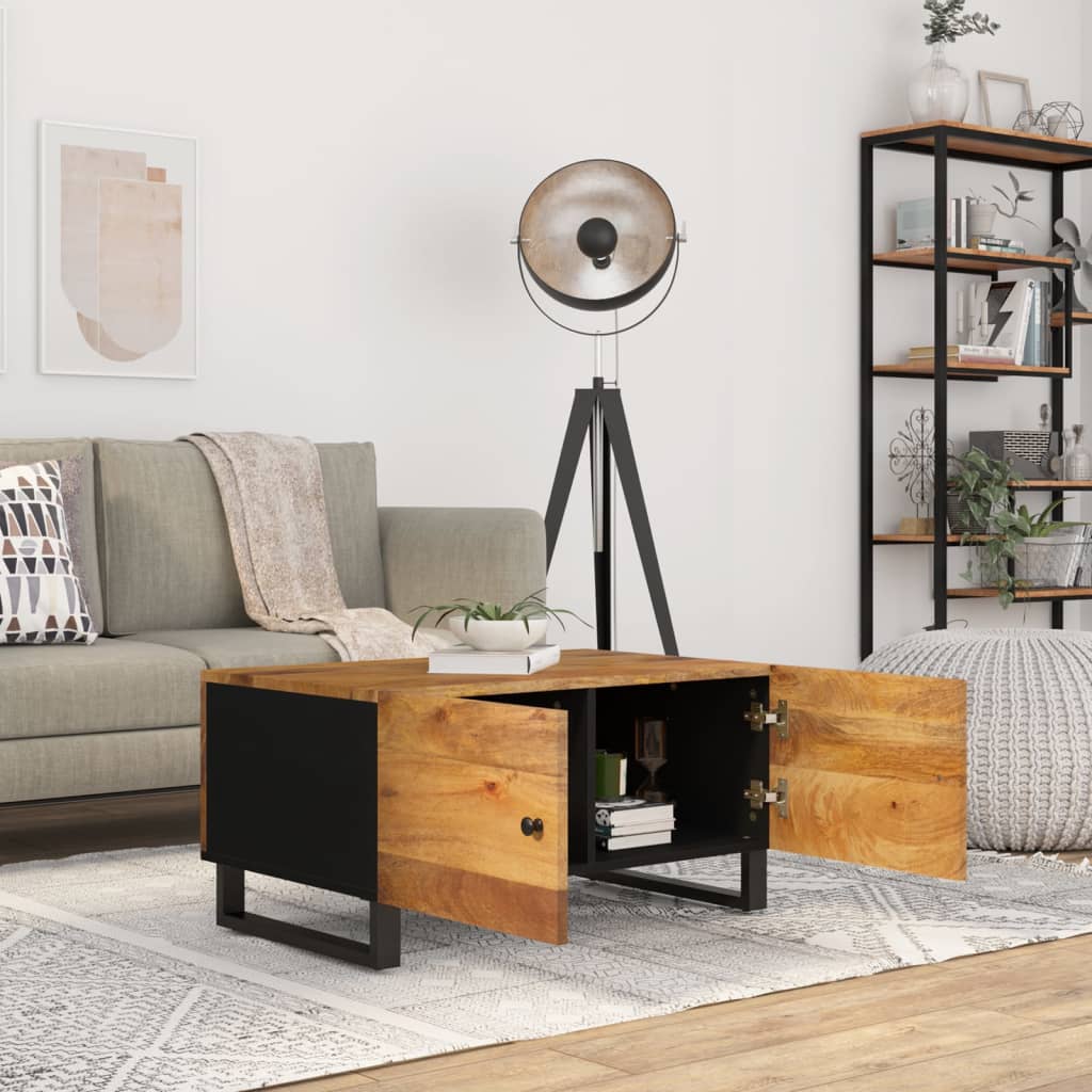 Salontafel 80X50X40 Cm Massief Mangohout En Bewerkt Hout
