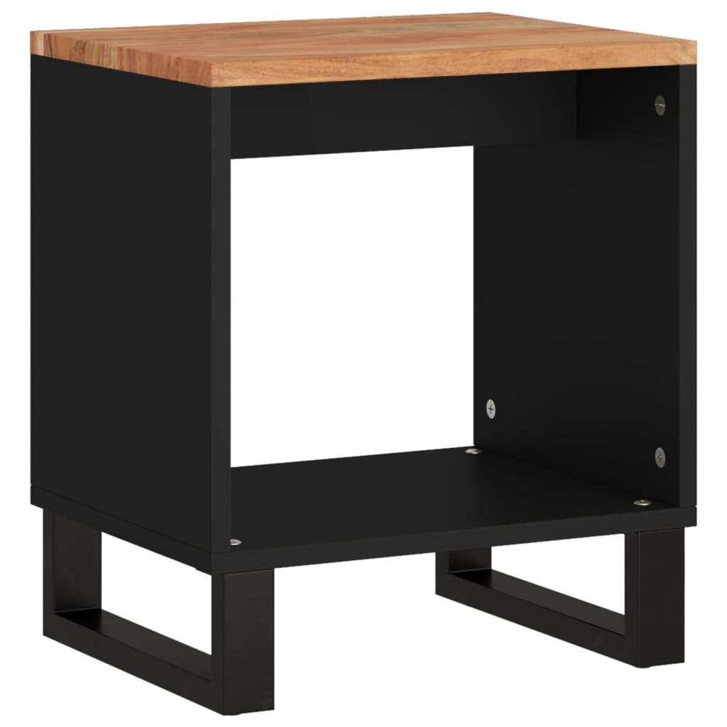 Salontafel 40X3X46 Cm Massief Acaciahout En Bewerkt Hout Bruin