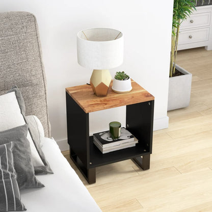 Salontafel 40X3X46 Cm Massief Acaciahout En Bewerkt Hout Bruin