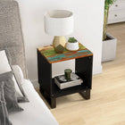 Salontafel 40x31x46 cm massief gerecycled hout bewerkt hout