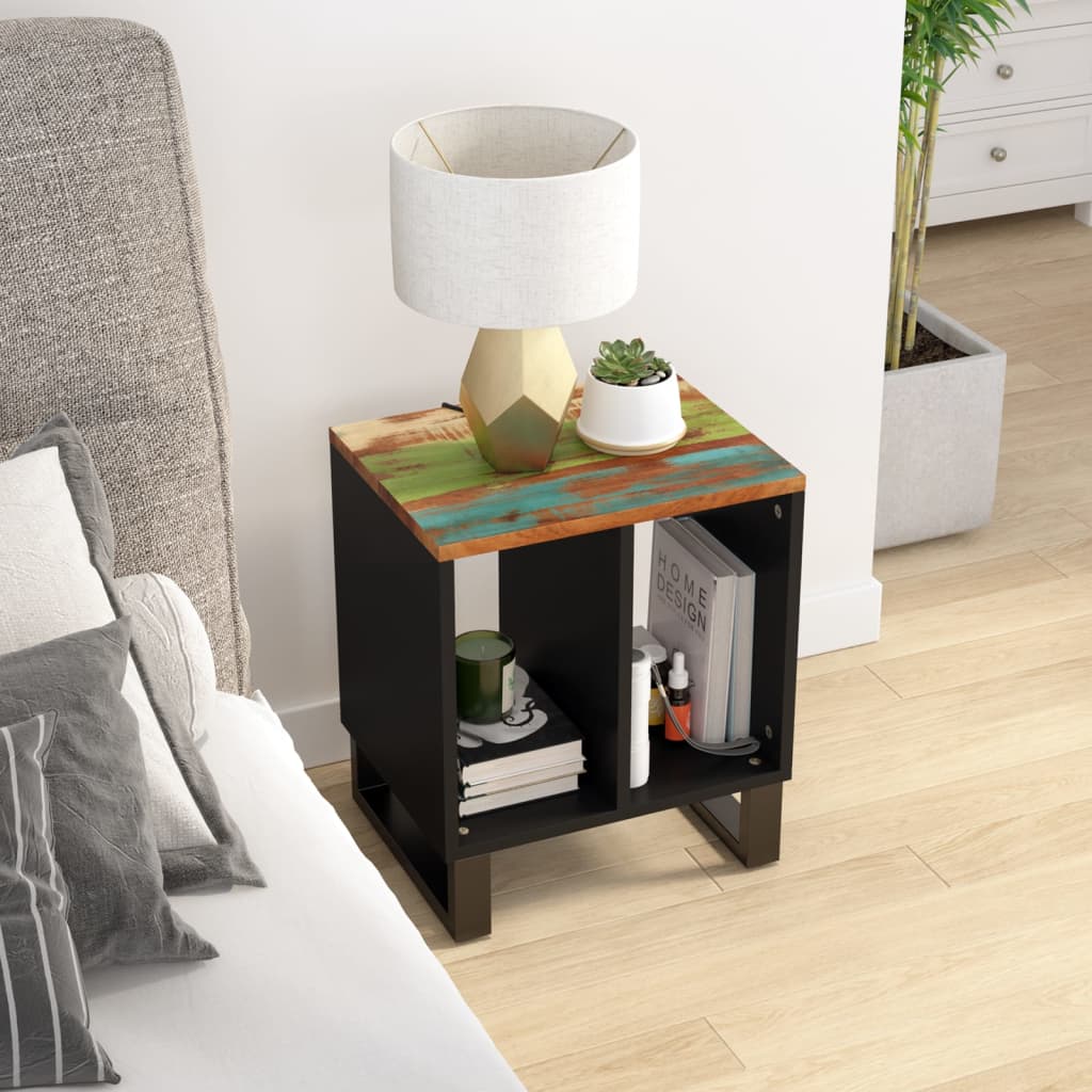 Bijzettafel 40X31X46 Cm Massief Gerecycled Hout En Bewerkt Hout Multikleur