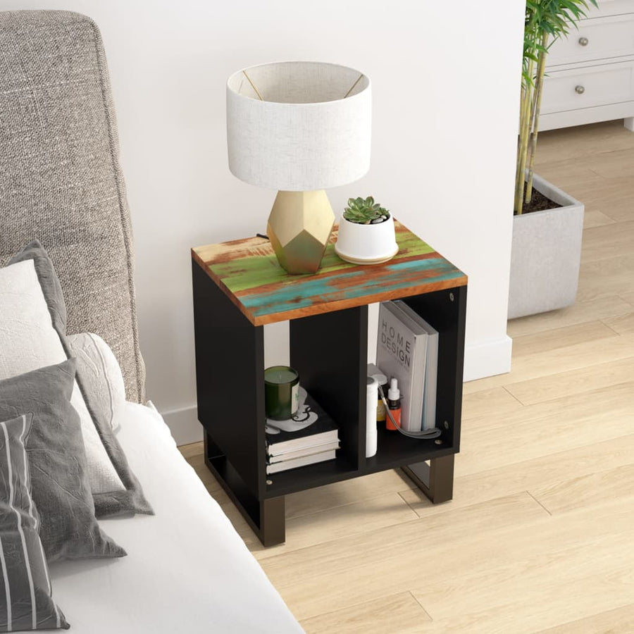 Bijzettafel 40X31X46 Cm Massief Gerecycled Hout En Bewerkt Hout Multikleur