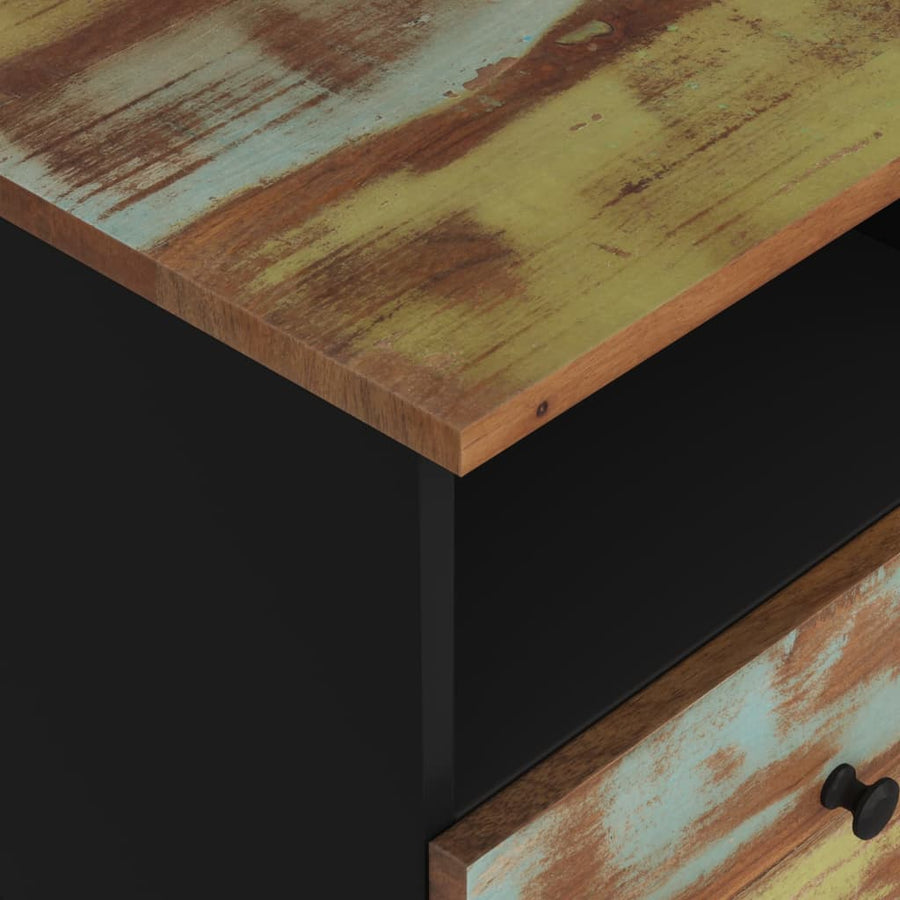 Nachtkastje Massief Gerecycled Hout En Bewerkt Hout