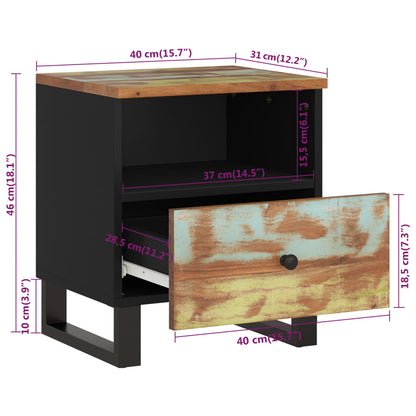 Nachtkastjes 2 St Massief Gerecycled Hout En Bewerkt Hout