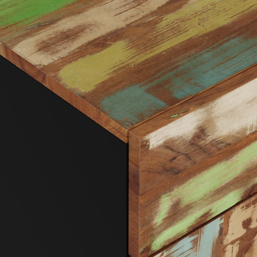 Nachtkastje 50X33X60 Cm Massief Gerecycled Hout En Bewerkt Hout Multikleur