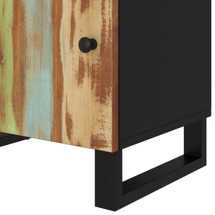 Nachtkastje 50X33X60 Cm Massief Gerecycled Hout En Bewerkt Hout Multikleur