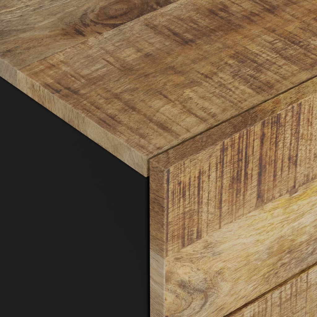 Nachtkastje 50X33X62 Cm Massief Mangohout En Bewerkt Hout