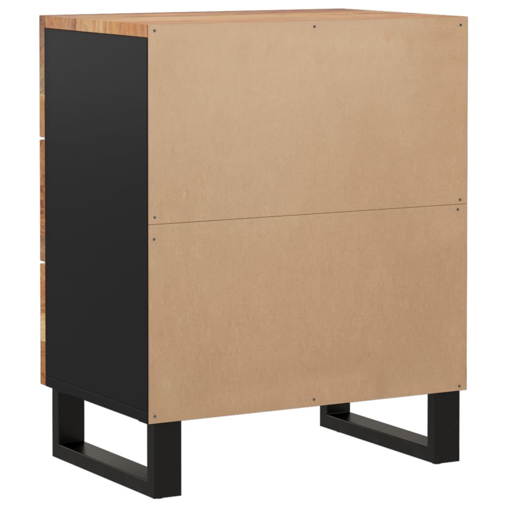 Nachtkastje 50X33X62 Cm Massief Acaciahout En Bewerkt Hout