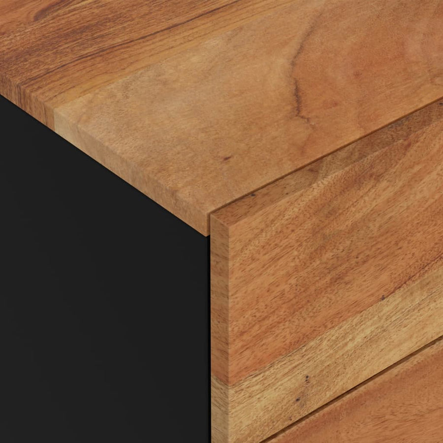 Nachtkastje 50X33X62 Cm Massief Acaciahout En Bewerkt Hout