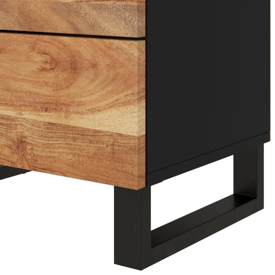 Nachtkastje 50X33X62 Cm Massief Acaciahout En Bewerkt Hout