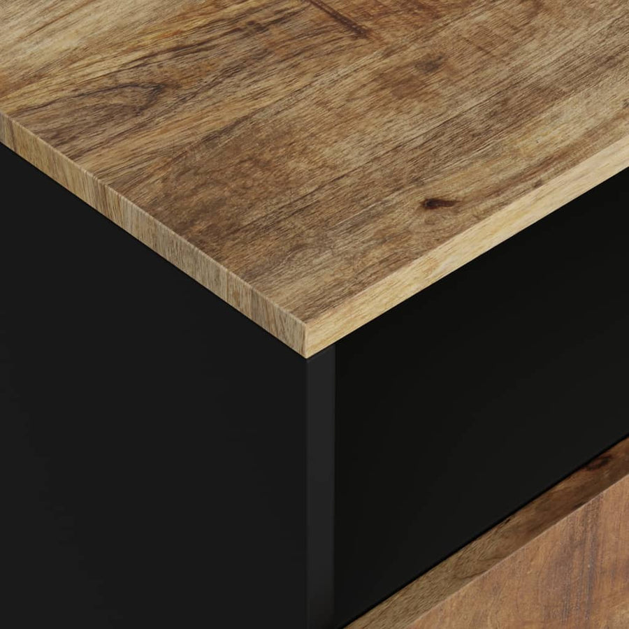 Nachtkastje 50X33X62 Cm Massief Mangohout En Bewerkt Hout