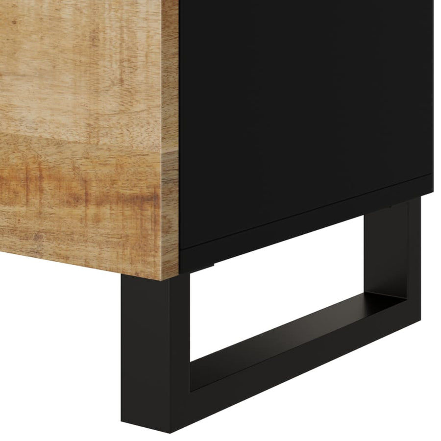 Nachtkastje 50X33X62 Cm Massief Mangohout En Bewerkt Hout