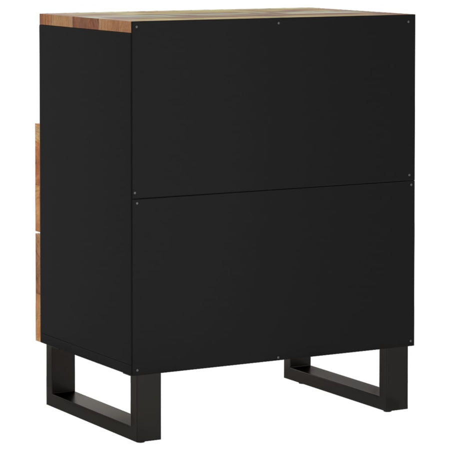 Nachtkastje 50X33X62 Cm Massief Gerecycled Hout En Bewerkt Hout