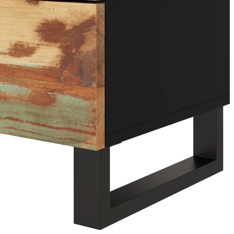Nachtkastje 50X33X62 Cm Massief Gerecycled Hout En Bewerkt Hout
