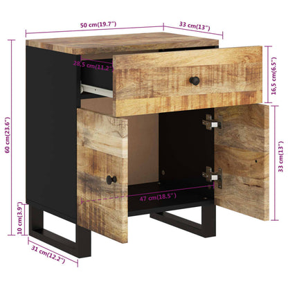 Nachtkastjes 50X33X60 Cm Massief Mangohout En Bewerkt Hout