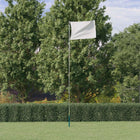 Telescopic flagpole 5.5 m aluminium silver-coloured