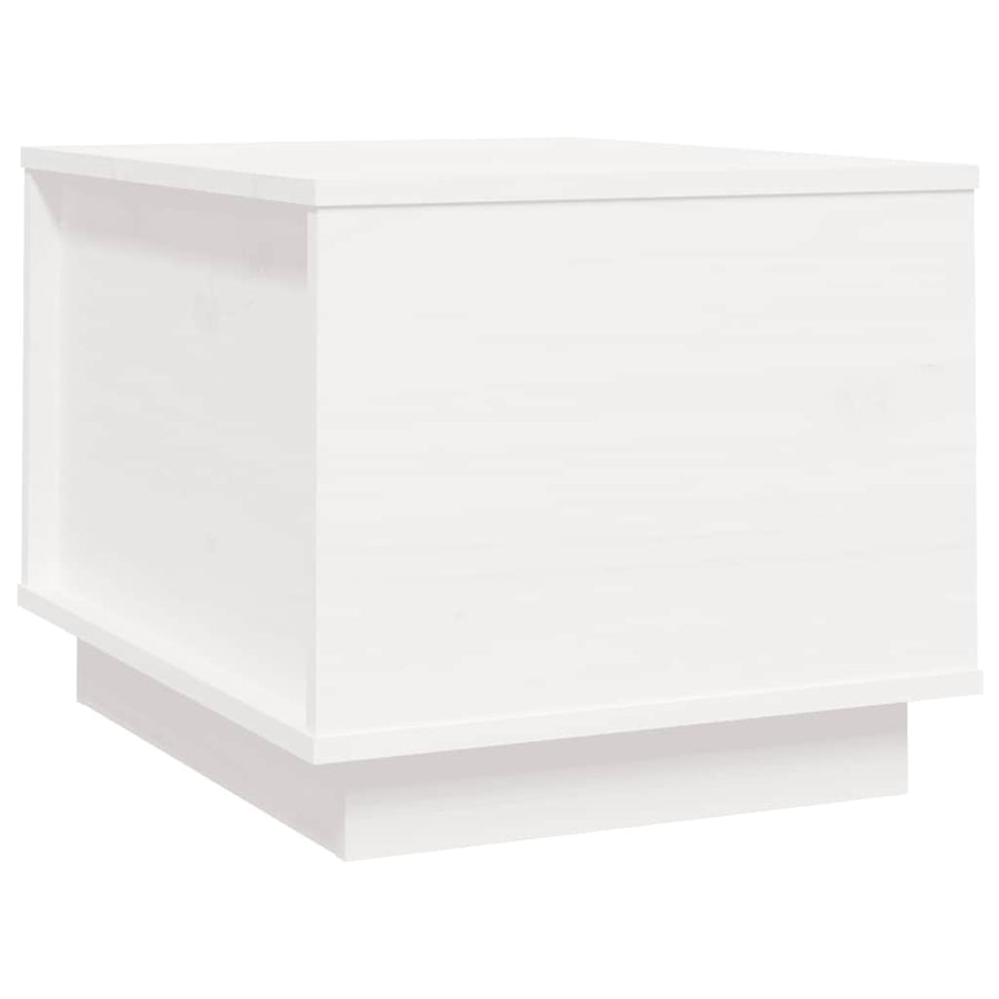 Salontafel 40X50X35 Cm Massief Grenenhout Wit