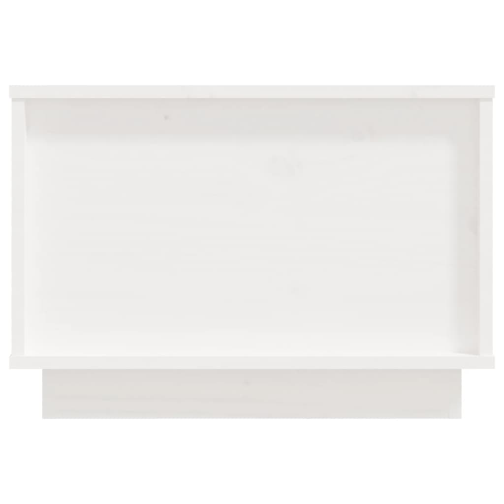 Salontafel 40X50X35 Cm Massief Grenenhout Wit