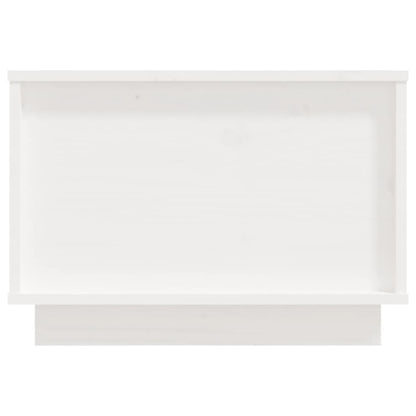 Salontafel 40X50X35 Cm Massief Grenenhout Wit