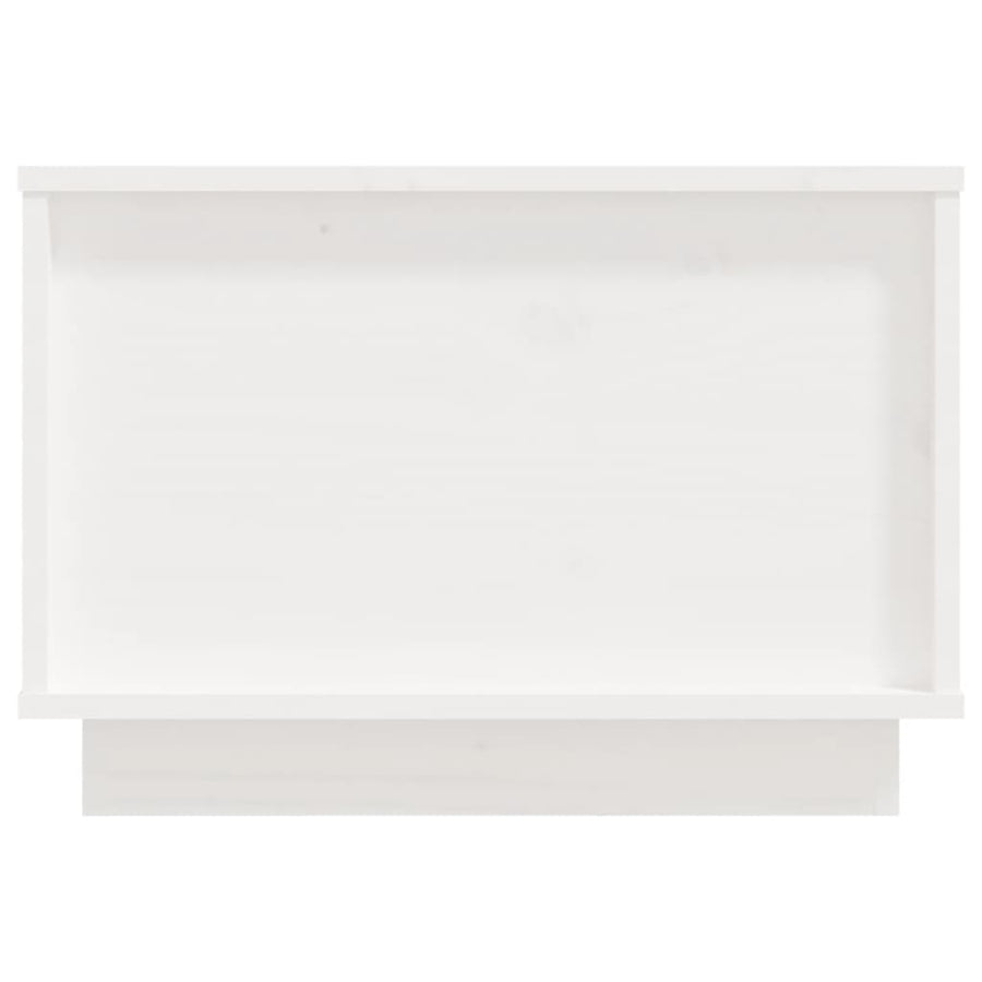 Salontafel 40X50X35 Cm Massief Grenenhout Wit