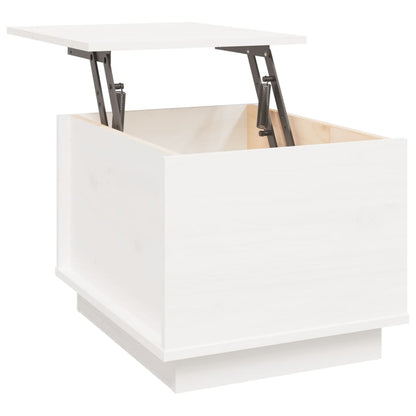 Salontafel 40X50X35 Cm Massief Grenenhout Wit