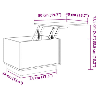 Salontafel 40X50X35 Cm Massief Grenenhout Wit