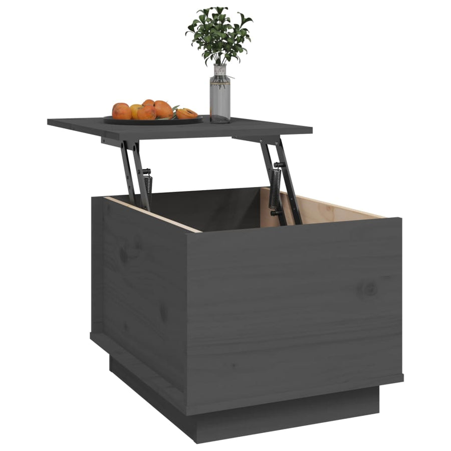 Salontafel 40X50X35 Cm Massief Grenenhout Grijs