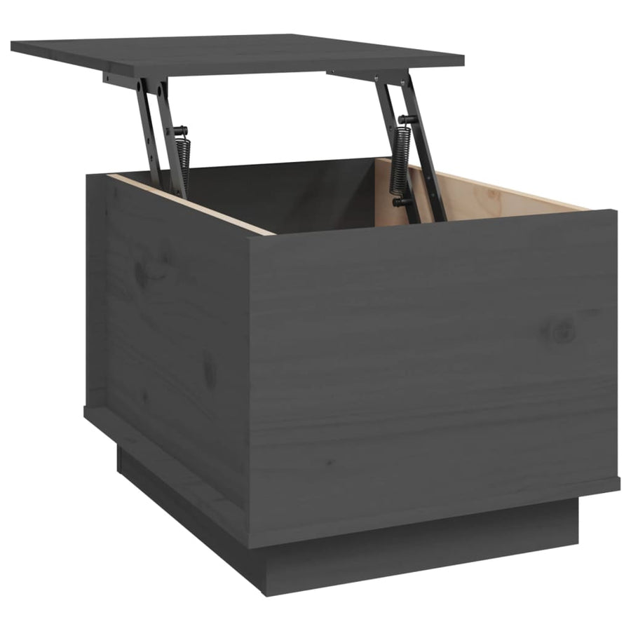 Salontafel 40X50X35 Cm Massief Grenenhout Grijs