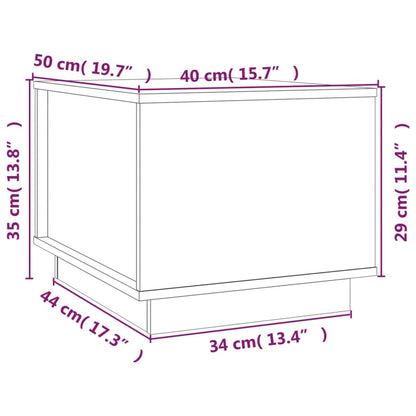 Salontafel 40X50X35 Cm Massief Grenenhout Grijs