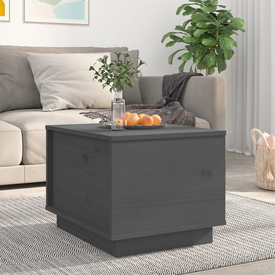 Salontafel 40X50X35 Cm Massief Grenenhout Grijs