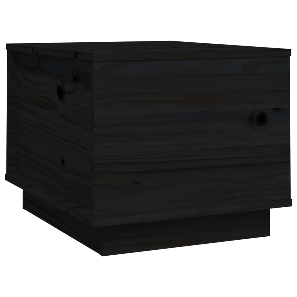 Salontafel 40X50X35 Cm Massief Grenenhout Zwart