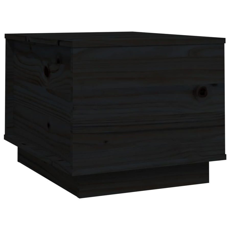 Salontafel 40X50X35 Cm Massief Grenenhout Zwart