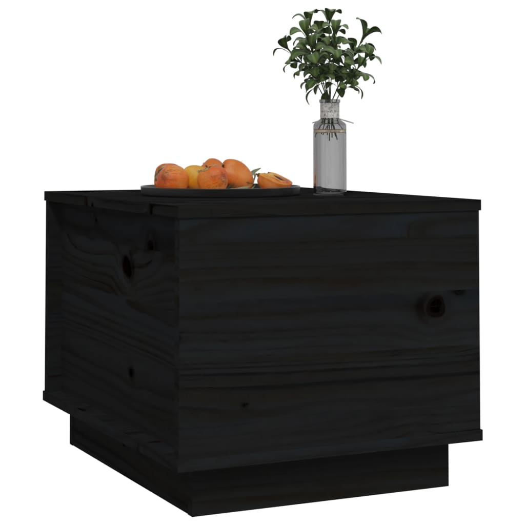 Salontafel 40X50X35 Cm Massief Grenenhout Zwart