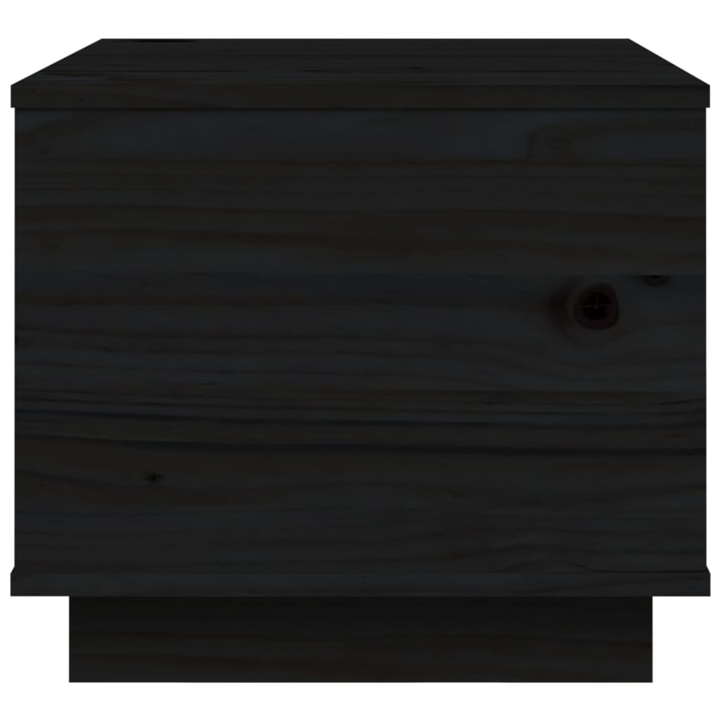 Salontafel 40X50X35 Cm Massief Grenenhout Zwart