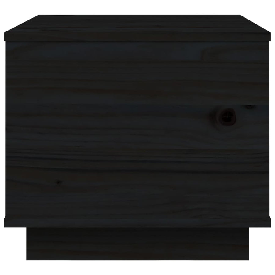 Salontafel 40X50X35 Cm Massief Grenenhout Zwart